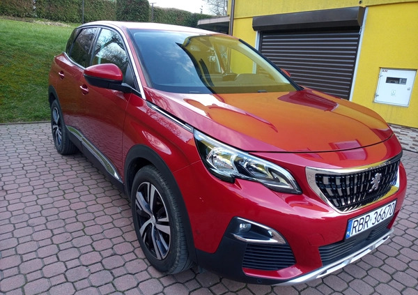 Peugeot 3008 cena 88000 przebieg: 52000, rok produkcji 2018 z Brzozów małe 106